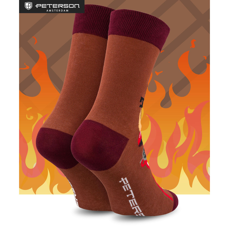 Mehrfarbiges Set von Herrensocken in Größe 38-44 mit Grillmotiv - Peterson – Bild 32