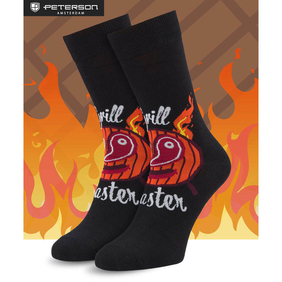 Mehrfarbiges Set von Herrensocken in Größe 38-44 mit Grillmotiv - Peterson – Bild 15
