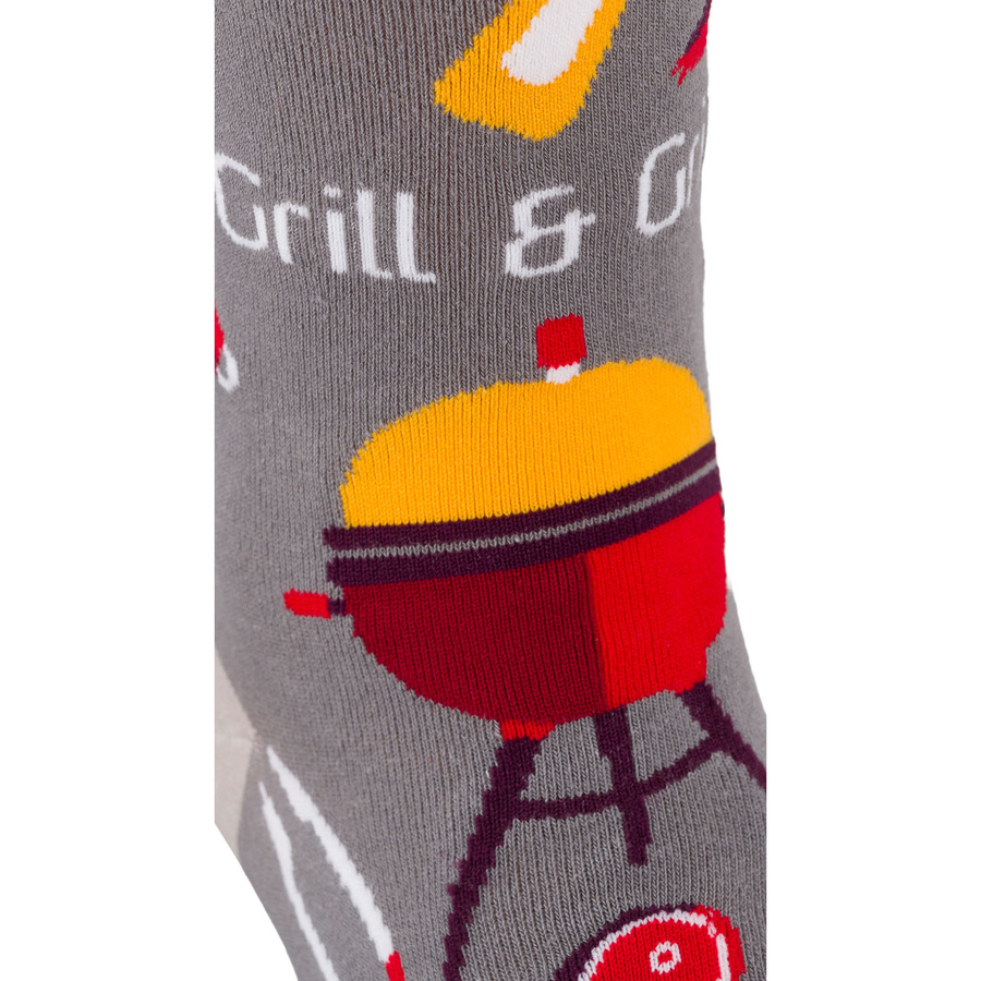 Mehrfarbiges Set von Herrensocken in Größe 38-44 mit Grillmotiv - Peterson – Bild 25