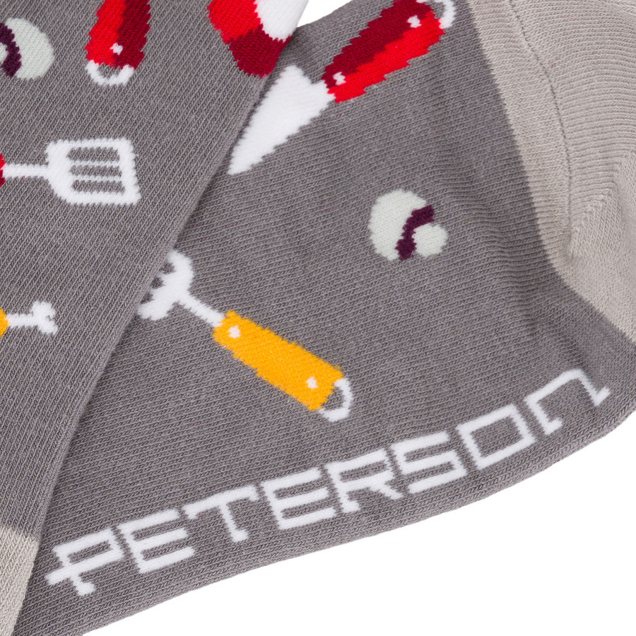 Mehrfarbiges Set von Herrensocken in Größe 38-44 mit Grillmotiv - Peterson – Bild 27