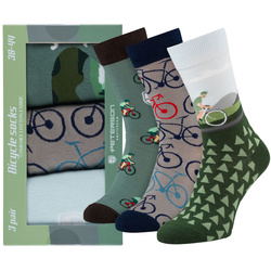 Mehrfarbiges Set von Herrensocken in Größe 38-44, ideal für Radfahrer – Peterson