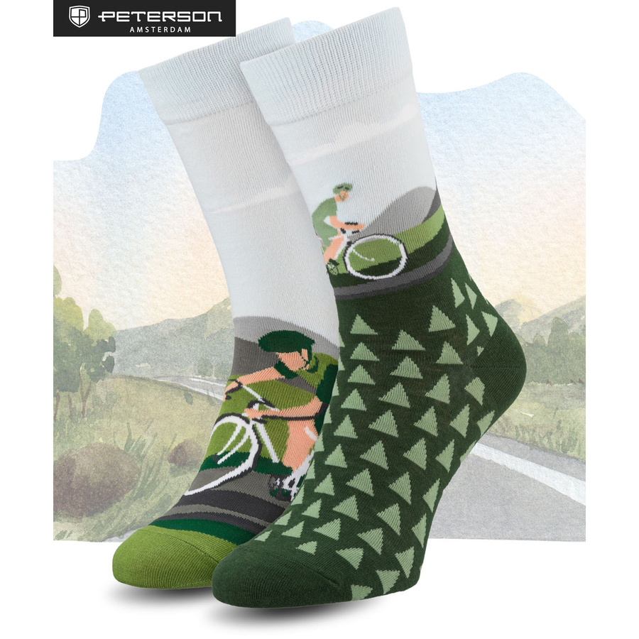 Mehrfarbiges Set von Herrensocken in Größe 38-44, ideal für Radfahrer - Peterson – Bild 4