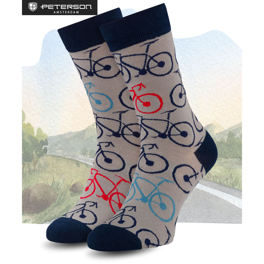 Mehrfarbiges Set von Herrensocken in Größe 38-44, ideal für Radfahrer - Peterson – Bild 7