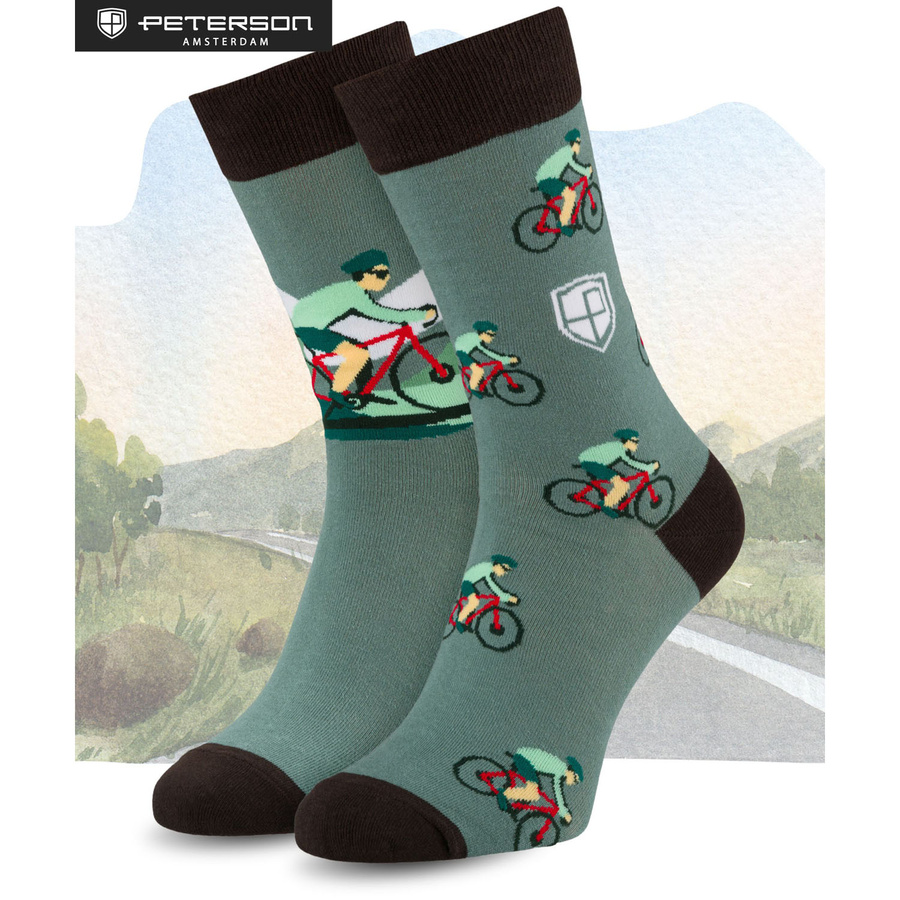 Mehrfarbiges Set von Herrensocken in Größe 38-44, ideal für Radfahrer - Peterson – Bild 8
