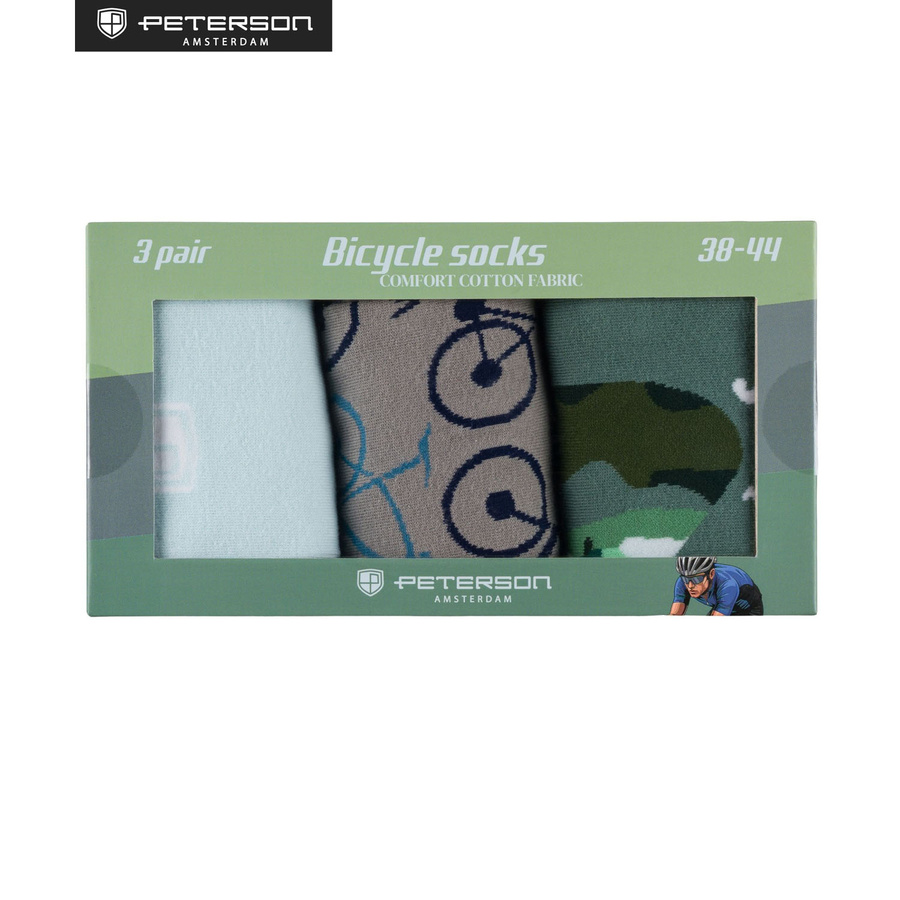 Mehrfarbiges Set von Herrensocken in Größe 38-44, ideal für Radfahrer - Peterson – Bild 21