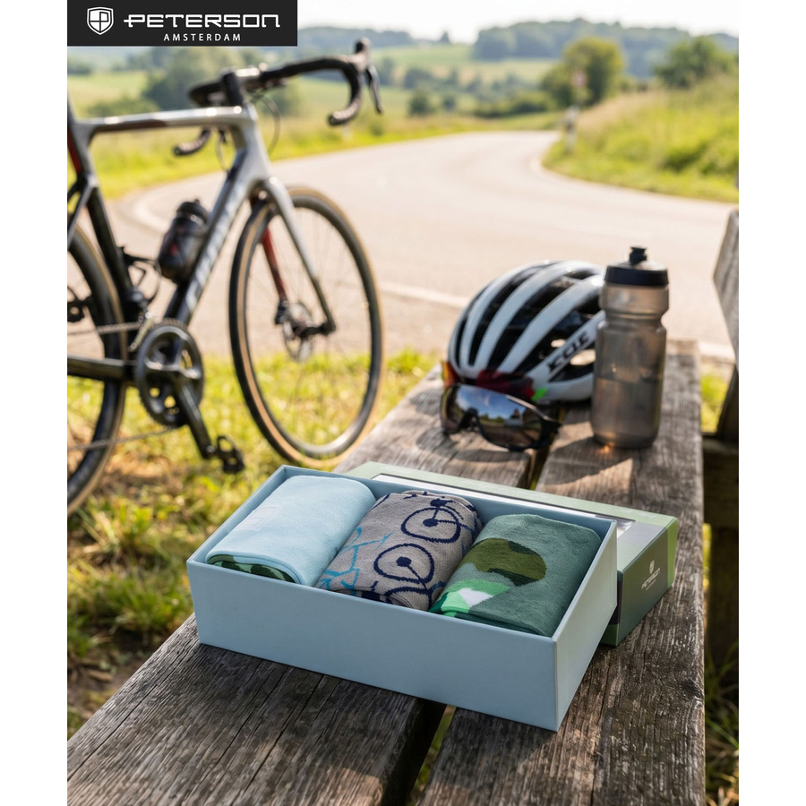 Mehrfarbiges Set von Herrensocken in Größe 38-44, ideal für Radfahrer - Peterson – Bild 23