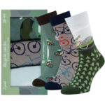 Mehrfarbiges Set von Herrensocken in Größe 38-44, ideal für Radfahrer - Peterson