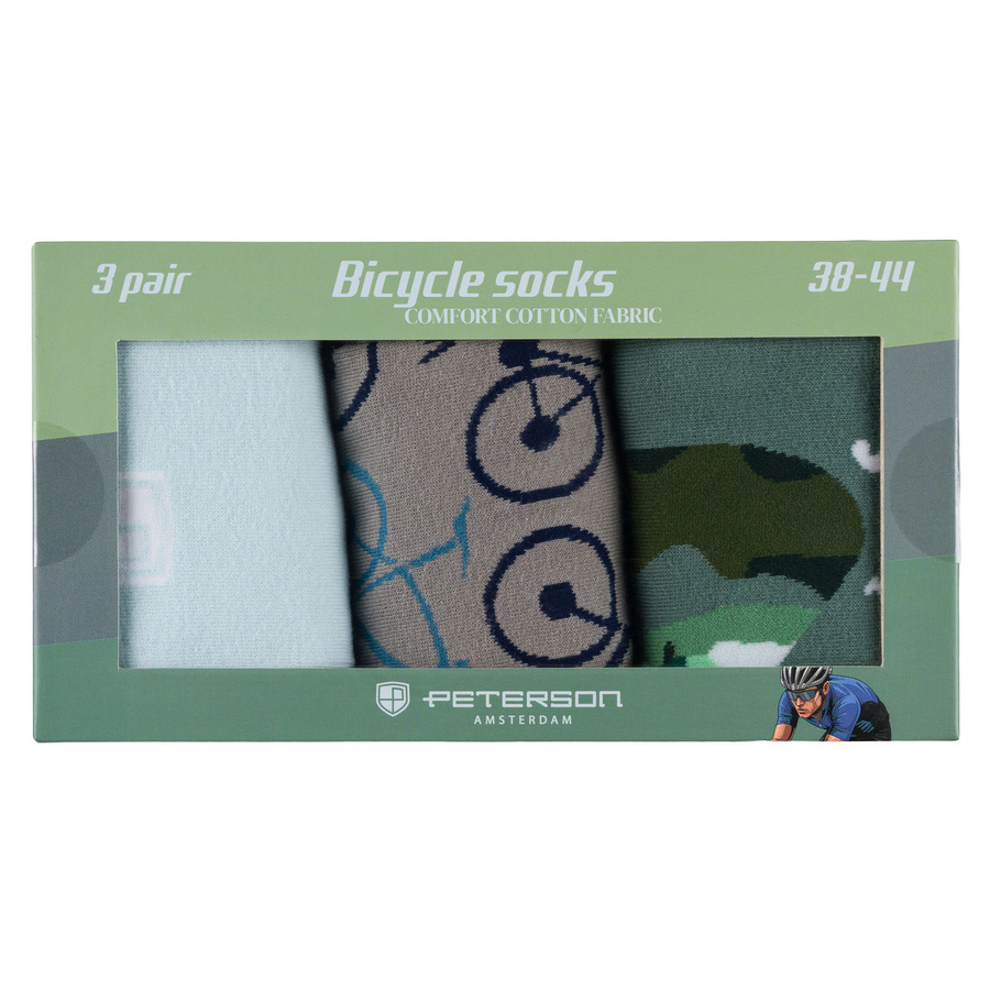 Mehrfarbiges Set von Herrensocken in Größe 38-44, ideal für Radfahrer - Peterson – Bild 15