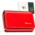 Elegante, rote Damen-Geldbörse aus Echtleder - Rovicky