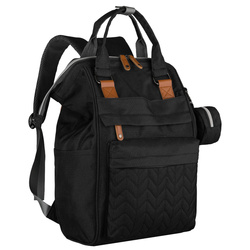 Praktischer Rucksack für Mütter aus Polyester in schwarzer Farbe – Peterson