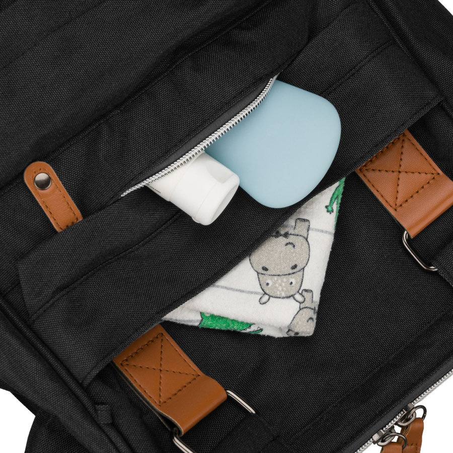 Praktischer Rucksack für Mütter aus Polyester in schwarzer Farbe - Peterson – Bild 13