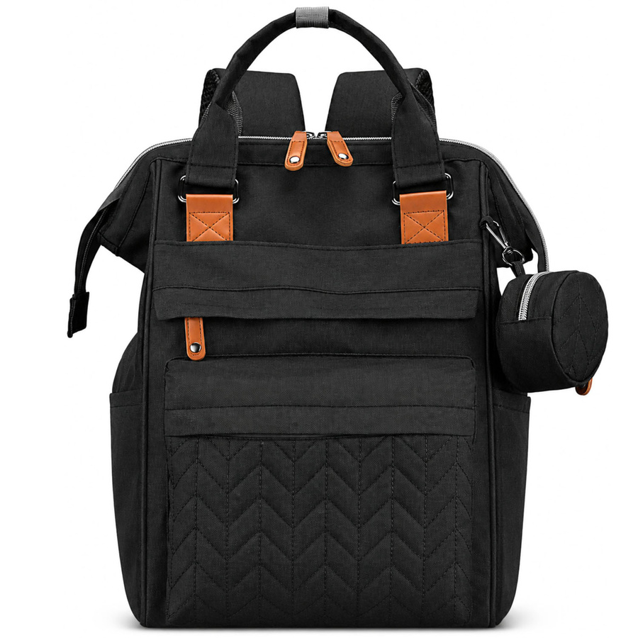 Praktischer Rucksack für Mütter aus Polyester in schwarzer Farbe - Peterson – Bild 3