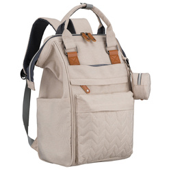 Praktischer, beiger Rucksack für die Mutter aus Polyester, mit Reißverschluss - Peterson – Bild 22