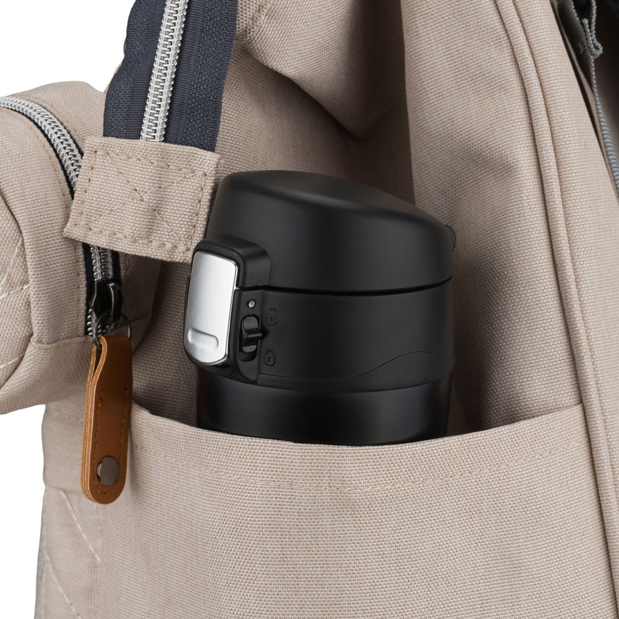 Praktischer, beiger Rucksack für die Mutter aus Polyester, mit Reißverschluss - Peterson – Bild 19