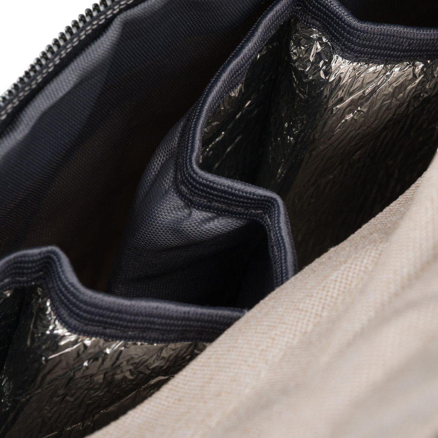 Praktischer, beiger Rucksack für die Mutter aus Polyester, mit Reißverschluss - Peterson – Bild 11