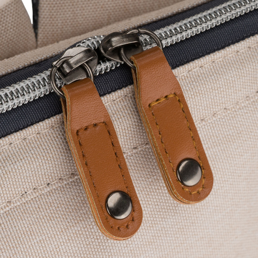 Praktischer, beiger Rucksack für die Mutter aus Polyester, mit Reißverschluss - Peterson – Bild 16