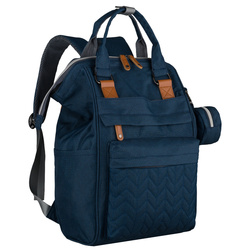 Dunkelblauer Rucksack für Mama aus Polyester, mit Reißverschluss, zweiteilig – Peterson