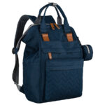 Dunkelblauer Rucksack für Mama aus Polyester, mit Reißverschluss, zweiteilig - Peterson