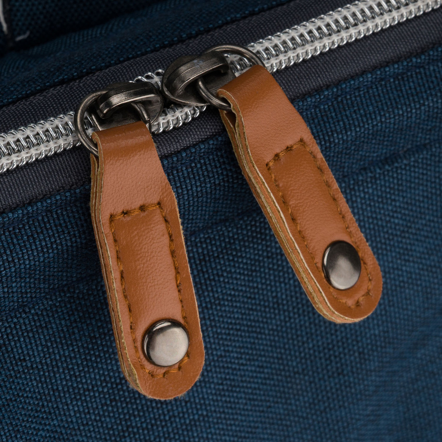 Dunkelblauer Rucksack für Mama aus Polyester, mit Reißverschluss, zweiteilig - Peterson – Bild 16