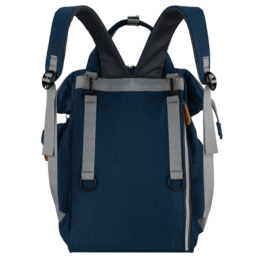 Dunkelblauer Rucksack für Mama aus Polyester, mit Reißverschluss, zweiteilig - Peterson – Bild 7