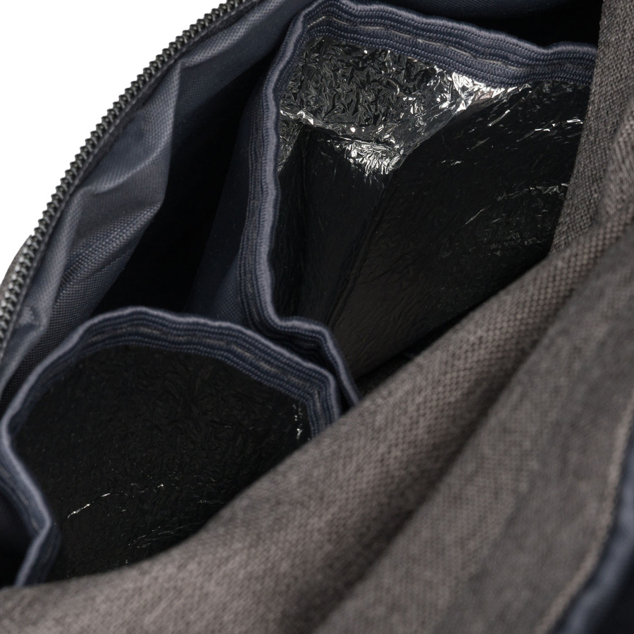 Grauer Rucksack für Mama aus Polyester, mit Reißverschluss, zweiteilig - Peterson – Bild 11