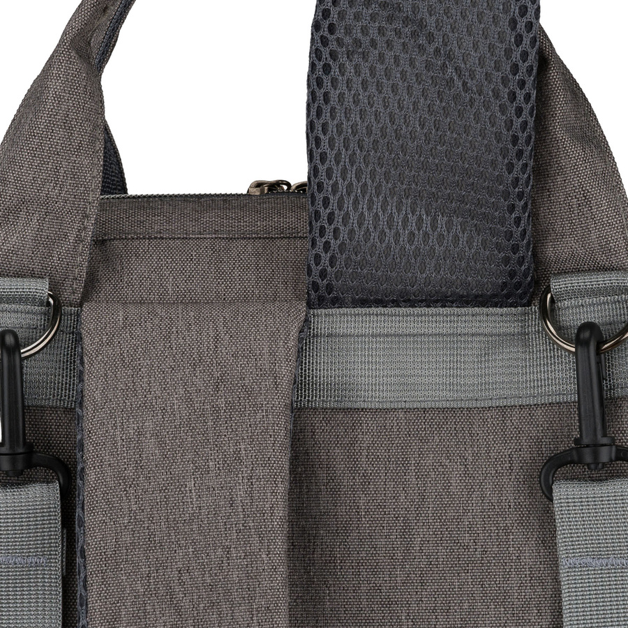 Grauer Rucksack für Mama aus Polyester, mit Reißverschluss, zweiteilig - Peterson – Bild 17