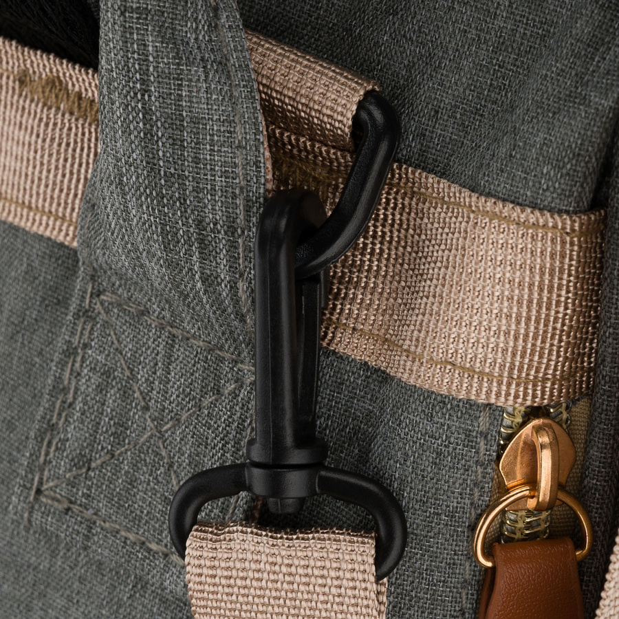 Geräumiger Rucksack für die Mutter aus Polyester in Grau, ausgestattet mit USB-Anschluss - Peterson – Bild 19
