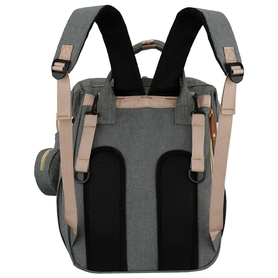Geräumiger Rucksack für die Mutter aus Polyester in Grau, ausgestattet mit USB-Anschluss - Peterson – Bild 9