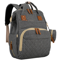 Geräumiger Rucksack für die Mutter aus Polyester in Dunkelgrau, ausgestattet mit USB-Anschluss – Peterson