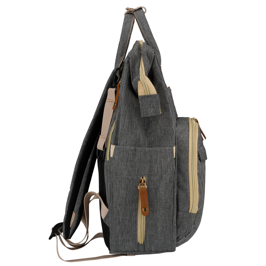 Geräumiger Rucksack für die Mutter aus Polyester in Dunkelgrau, ausgestattet mit USB-Anschluss - Peterson – Bild 7