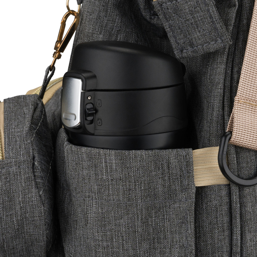 Geräumiger Rucksack für die Mutter aus Polyester in Dunkelgrau, ausgestattet mit USB-Anschluss - Peterson – Bild 22