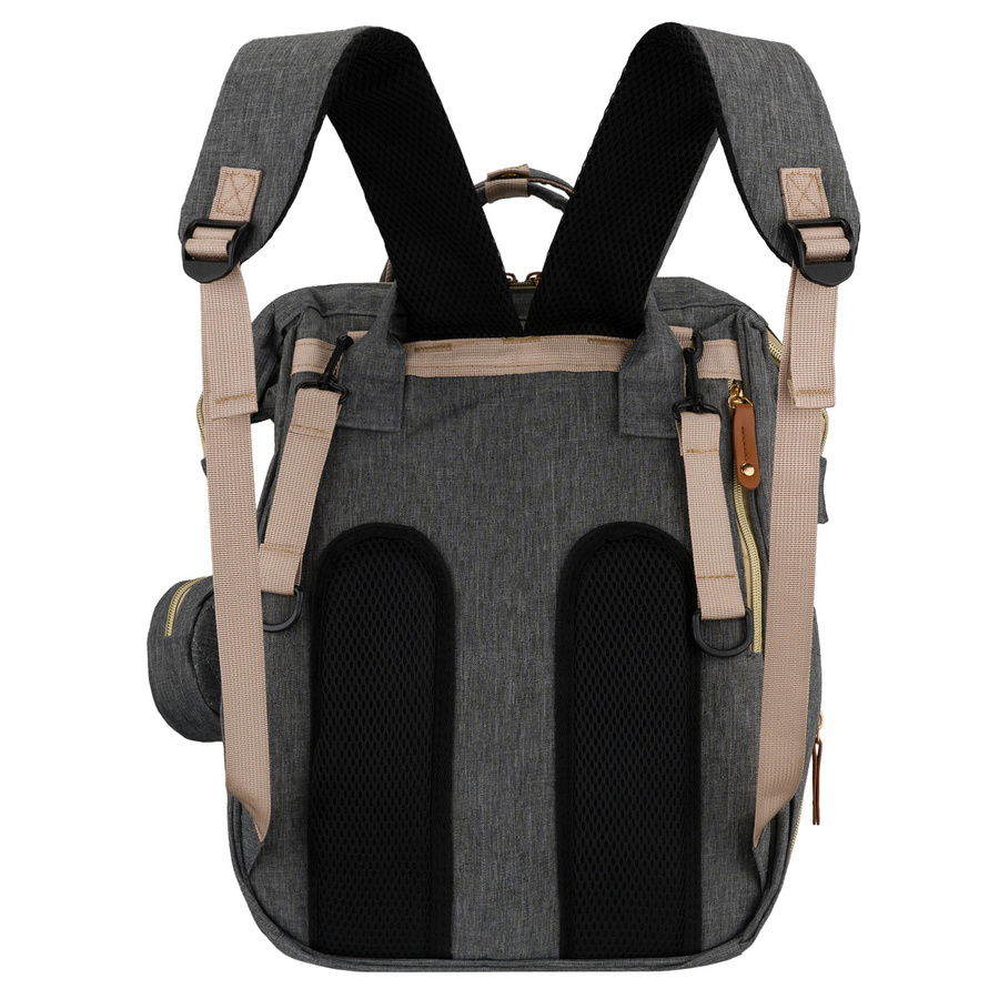 Geräumiger Rucksack für die Mutter aus Polyester in Dunkelgrau, ausgestattet mit USB-Anschluss - Peterson – Bild 9