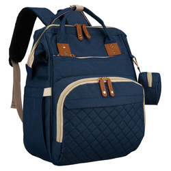 Dunkelblauer Rucksack für Mama aus Polyester, mit zwei Fächern, Reißverschluss – Peterson