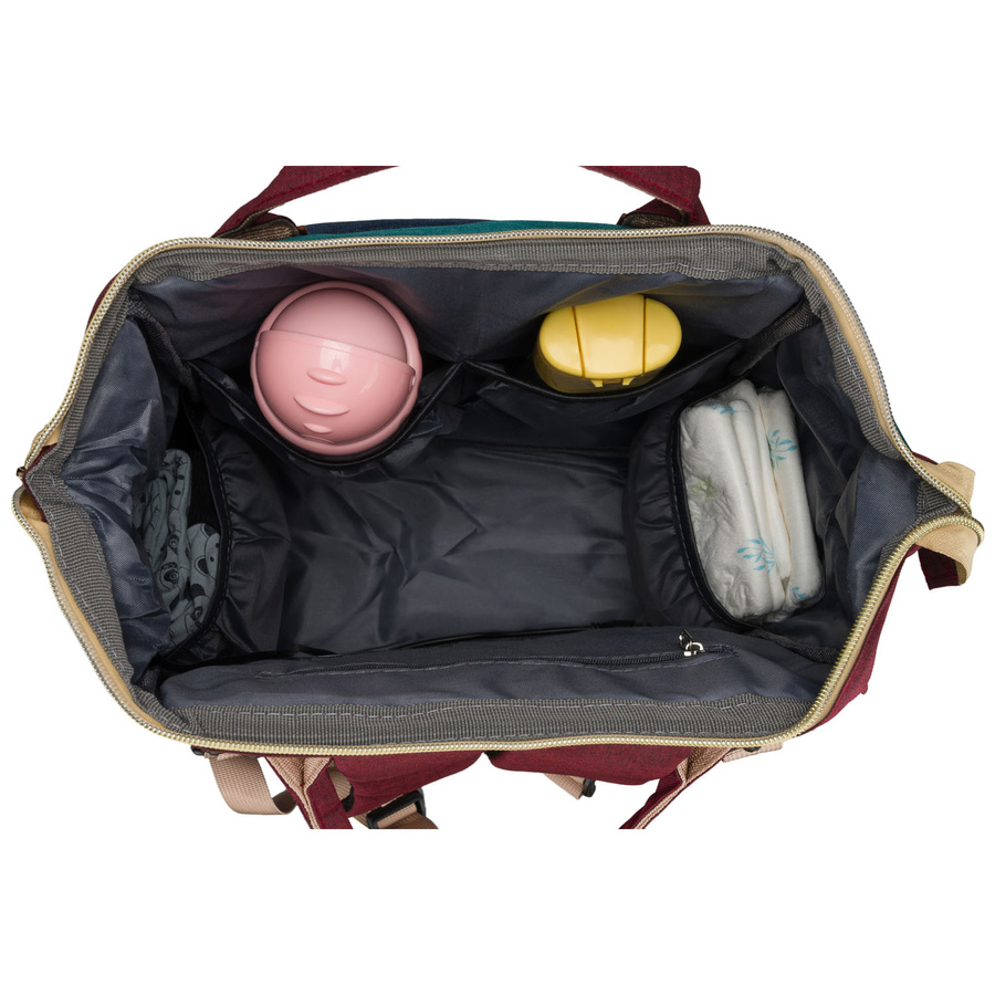 Marineblauer-türkisfarbener Rucksack für Mama aus Polyester mit Reißverschluss - Peterson – Bild 12