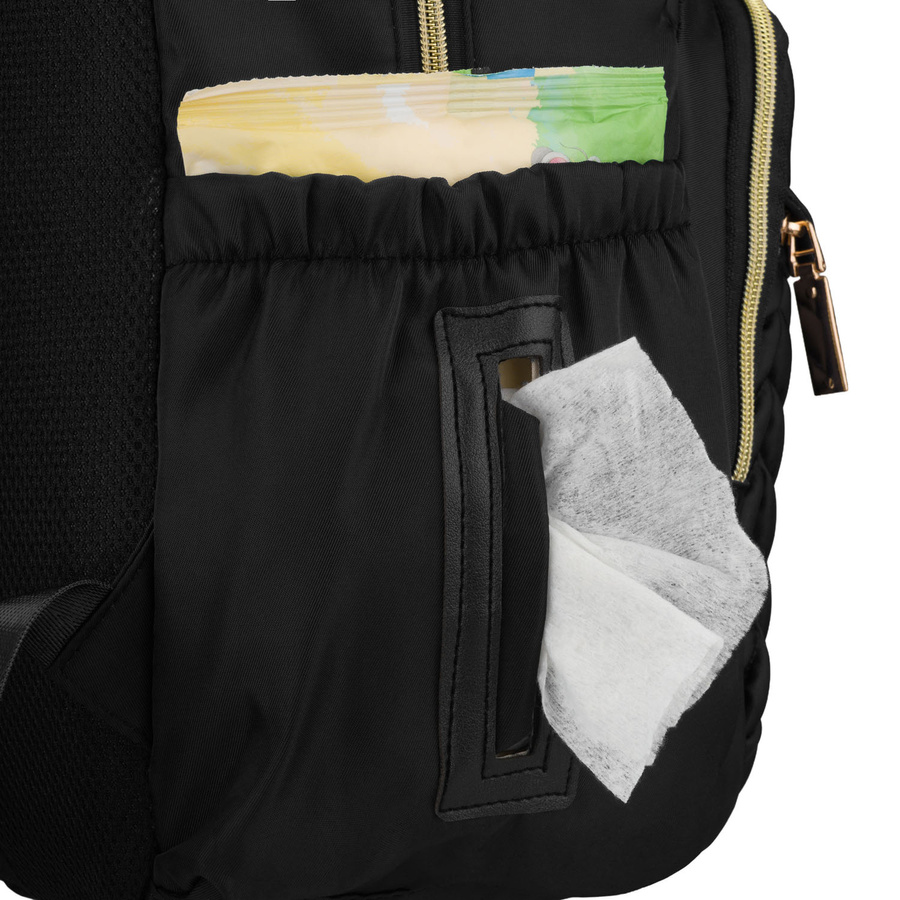 Rucksack für die Mutter aus Polyester in schwarzer Farbe, ausgestattet mit einer Wickelunterlage - Peterson – Bild 29