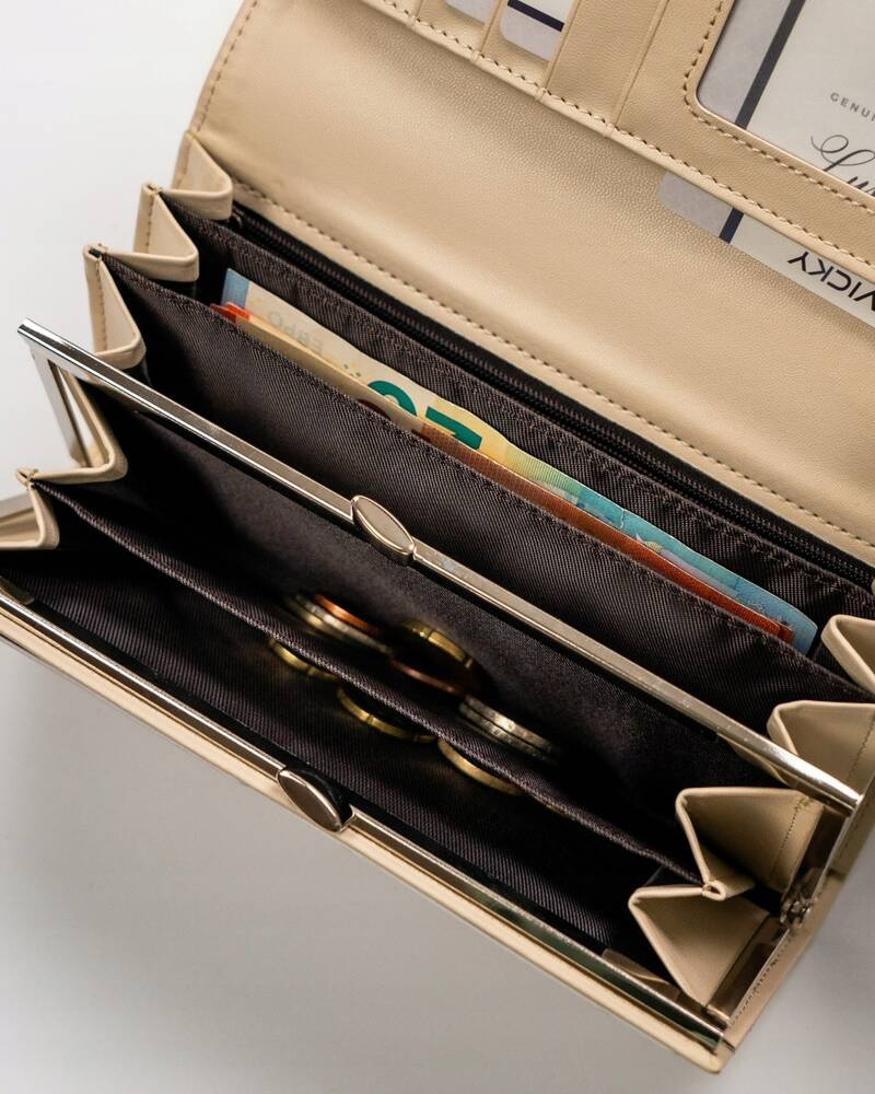 Große, horizontale Damen-Geldbörse aus Kunstleder - 4U Cavaldi – Bild 8