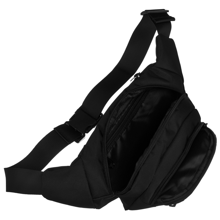 Herrengürteltasche schwarz mit Reißverschlusstaschen - Peterson – Bild 5