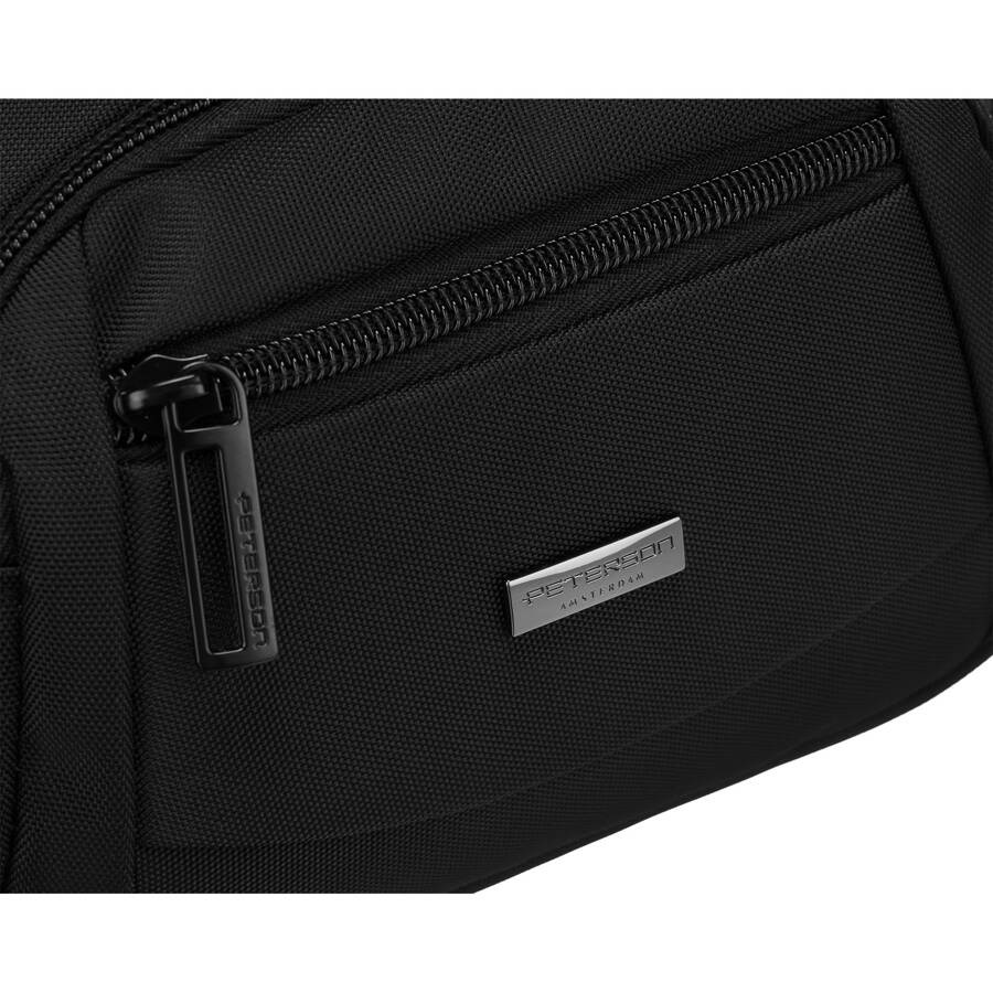 Herrengürteltasche schwarz mit Reißverschlusstaschen - Peterson – Bild 4