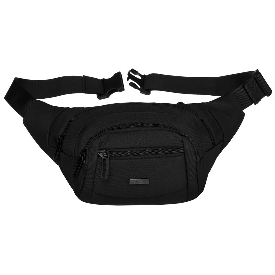 Herrengürteltasche schwarz mit Reißverschlusstaschen - Peterson – Bild 2
