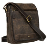 Braune Herrentasche aus Echtleder im urbanen Stil - Peterson