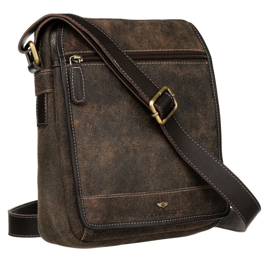 Braune Herrentasche aus Echtleder im urbanen Stil - Peterson