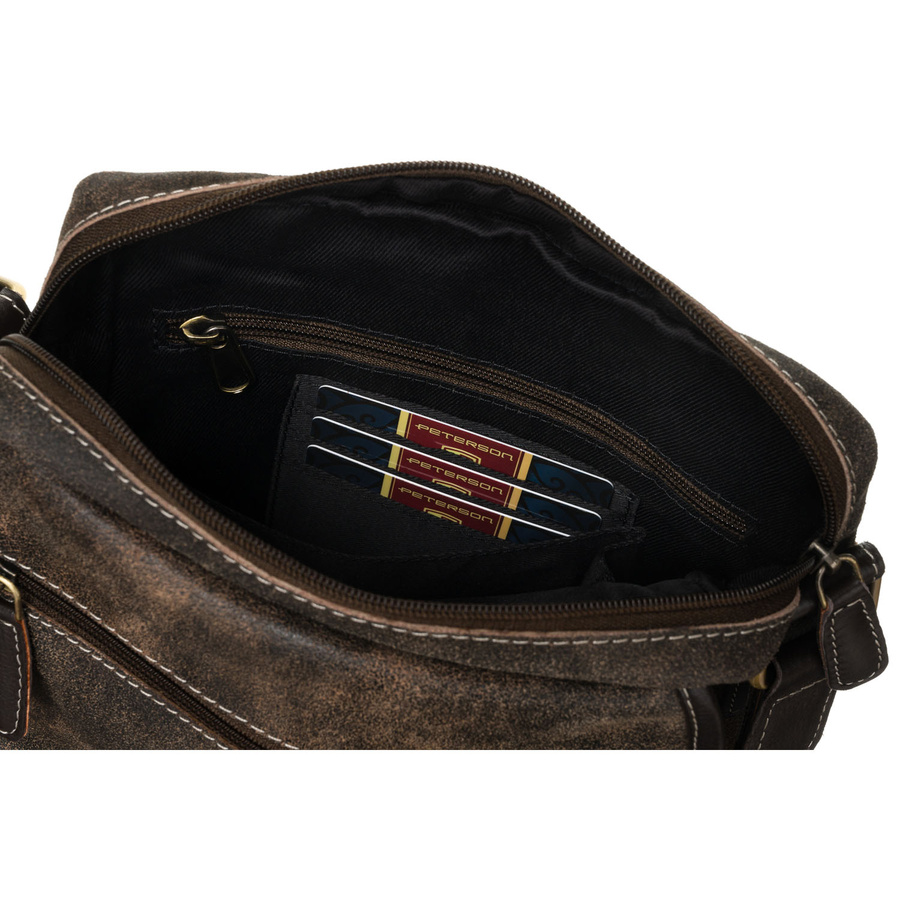 Braune Herrentasche aus Echtleder im urbanen Stil - Peterson – Bild 6