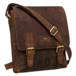 Herrentasche aus Echtleder in Braun - Peterson