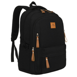 Jugendlicher Schulrucksack aus Polyester in schwarzer Farbe – Peterson – Bild 17