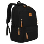 Jugendlicher Schulrucksack aus Polyester in schwarzer Farbe – Peterson