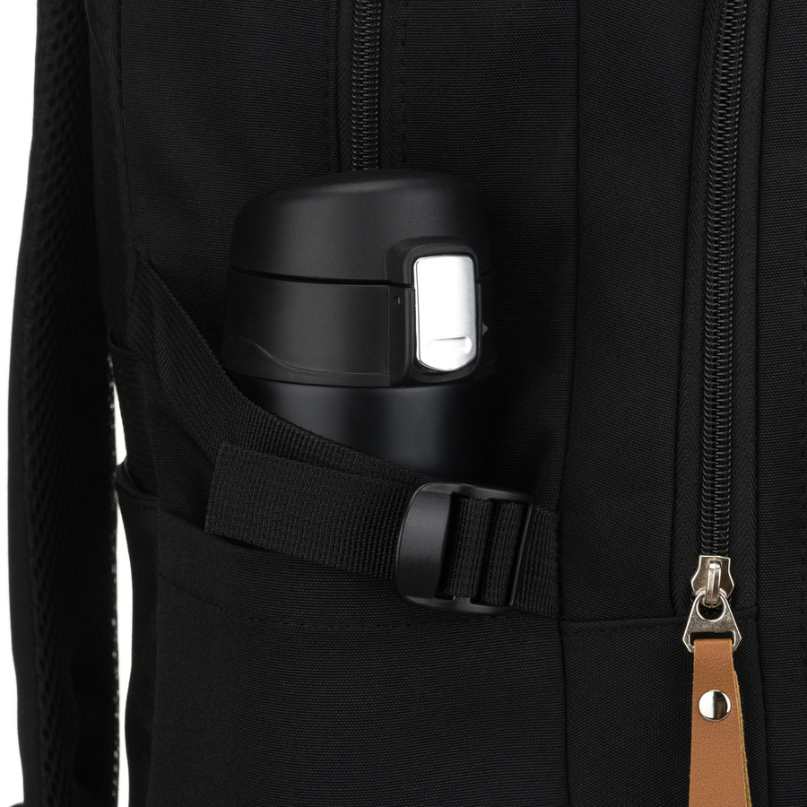 Jugendlicher Schulrucksack aus Polyester in schwarzer Farbe – Peterson – Bild 16