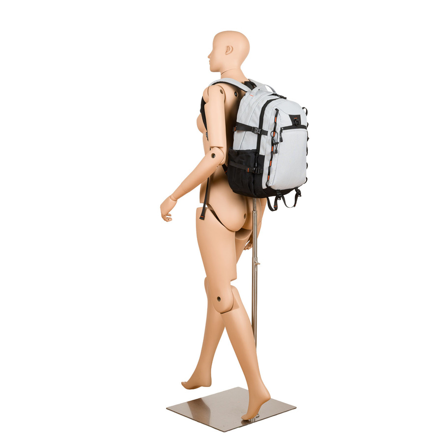 Großer, touristischer Rucksack aus Polyester in grauer Farbe, mit zwei Fächern, mit Reißverschluss verschließbar - Peterson – Bild 35