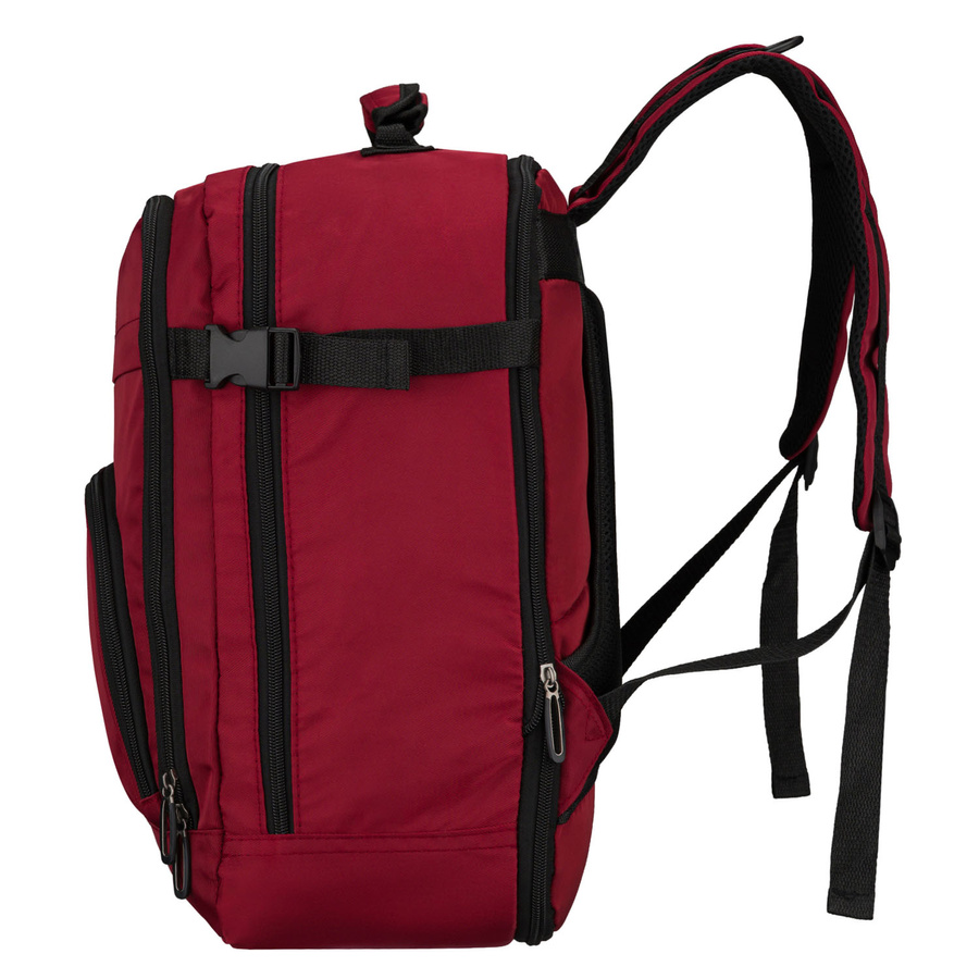 Reiserucksack aus Polyester in Bordeauxrot mit Reißverschluss - Peterson – Bild 4