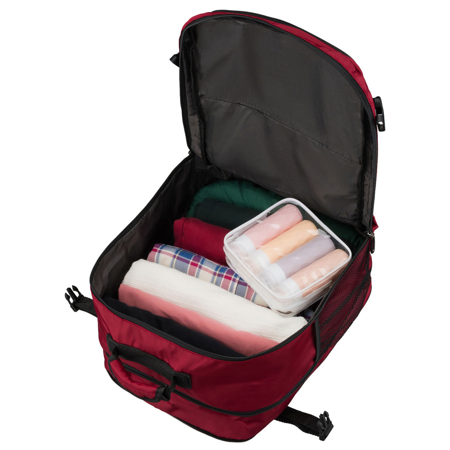 Reiserucksack aus Polyester in Bordeauxrot mit Reißverschluss - Peterson – Bild 9