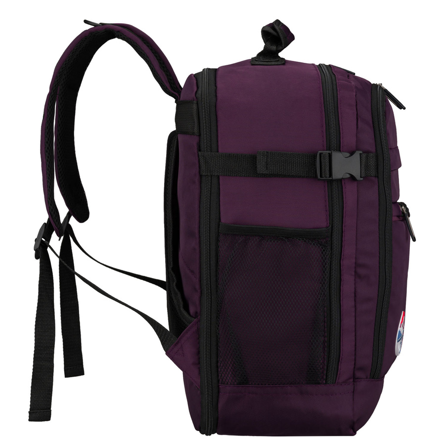 Lila Kabinenrucksack aus Polyester mit Reißverschluss, zweifach unterteilt - Peterson – Bild 2